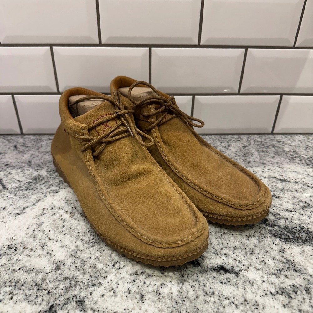 Twisted X Women 9W Zero-X MZX0002 Chukka Shoes Tan Suede Sustainable Western